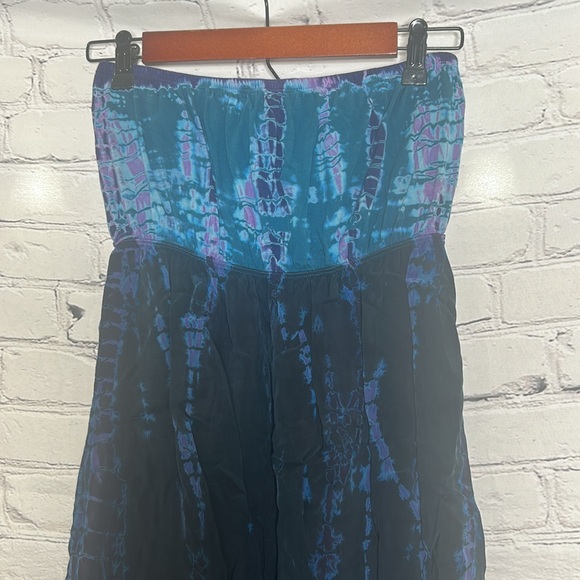 Hard Tail Forever Blue and Purple Strapless High Low Maxi Dress Size Medium - Picture 3 of 11